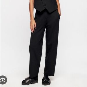 Kotn mediterranean trouser pant relaxed fit straight leg black XL new with tags